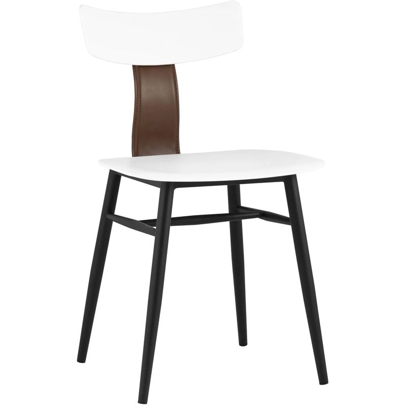 Стул ANT White Eco-Leather Белый Коричневый Черный Стул ANT White Eco-Leather Белый Коричневый Черный в Твери | Loft Concept