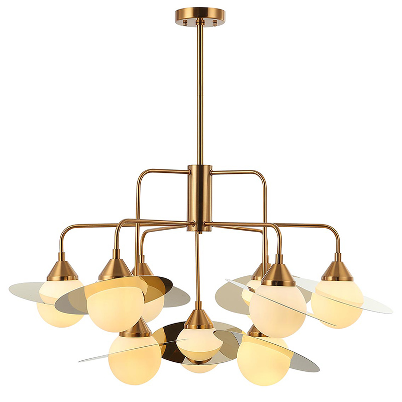 Люстра Phainon Gold Chandelier 9 Золотой Белый Люстра Phainon Gold Chandelier 9 Золотой Белый в Твери | Loft Concept