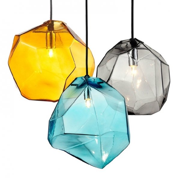Подвесной светильник Color Ice Cube Pendant Янтарь (Amber) Светло-голубой Серый (Gray) Подвесной светильник Color Ice Cube Pendant Янтарь (Amber) Светло-голубой Серый (Gray) в Твери | Loft Concept