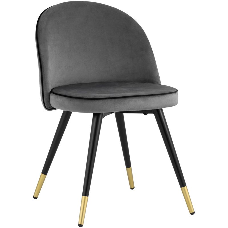 Стул Cooper Chair LUX Серый Велюр Серый Черный Стул Cooper Chair LUX Серый Велюр Серый Черный в Твери | Loft Concept