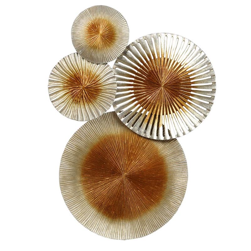 Арт-объект Apollo Silver and Gold Wall Plaque Disc gap 4 Золотой Серебряный Арт-объект Apollo Silver and Gold Wall Plaque Disc gap 4 Золотой Серебряный в Твери | Loft Concept