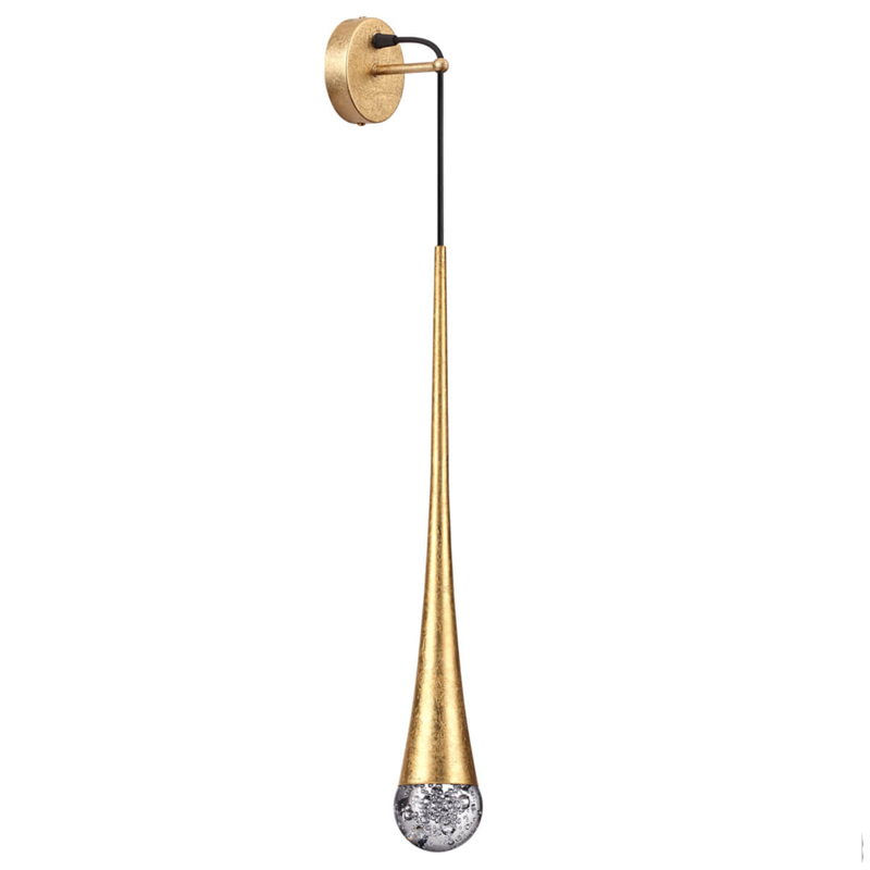Бра Golden Drop Lamp Золотой Прозрачное Стекло Бра Golden Drop Lamp Золотой Прозрачное Стекло в Твери | Loft Concept