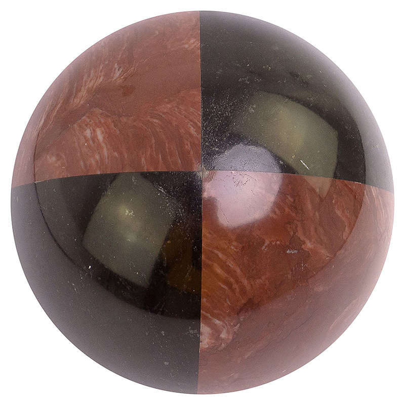 Шар декоративный из натуральных камней Лемезит и Змеевик Черный Natural Stone Spheres Красный Черный Шар декоративный из натуральных камней Лемезит и Змеевик Черный Natural Stone Spheres Красный Черный в Твери | Loft Concept