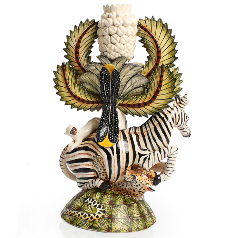 Подсвечник Зебры Zebra and Leopard Candle Holders Зеленый Подсвечник Зебры Zebra and Leopard Candle Holders Зеленый в Твери | Loft Concept