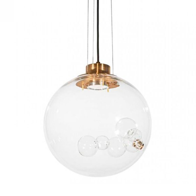 Подвесной светильник Lamps Inside Bubbles side round Золотой Прозрачный Подвесной светильник Lamps Inside Bubbles side round Золотой Прозрачный в Твери | Loft Concept