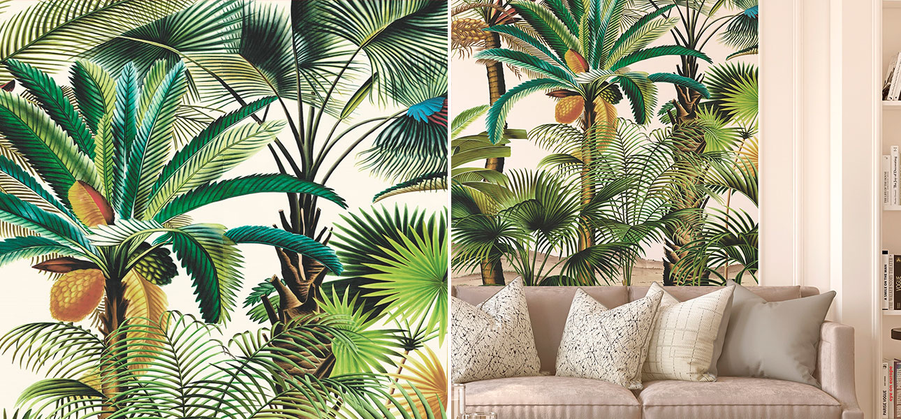 Обои ручная роспись Palmetum Ivory - фото