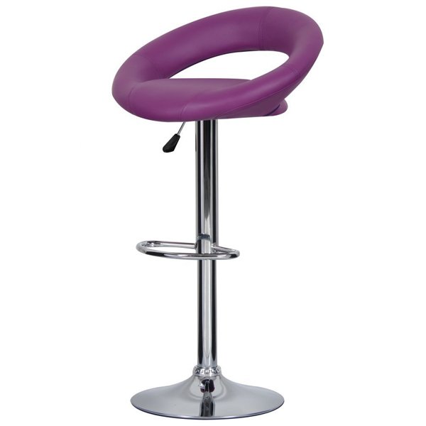 Барный стул Ring Purple Хром Фиолетовый Барный стул Ring Purple Хром Фиолетовый в Твери | Loft Concept