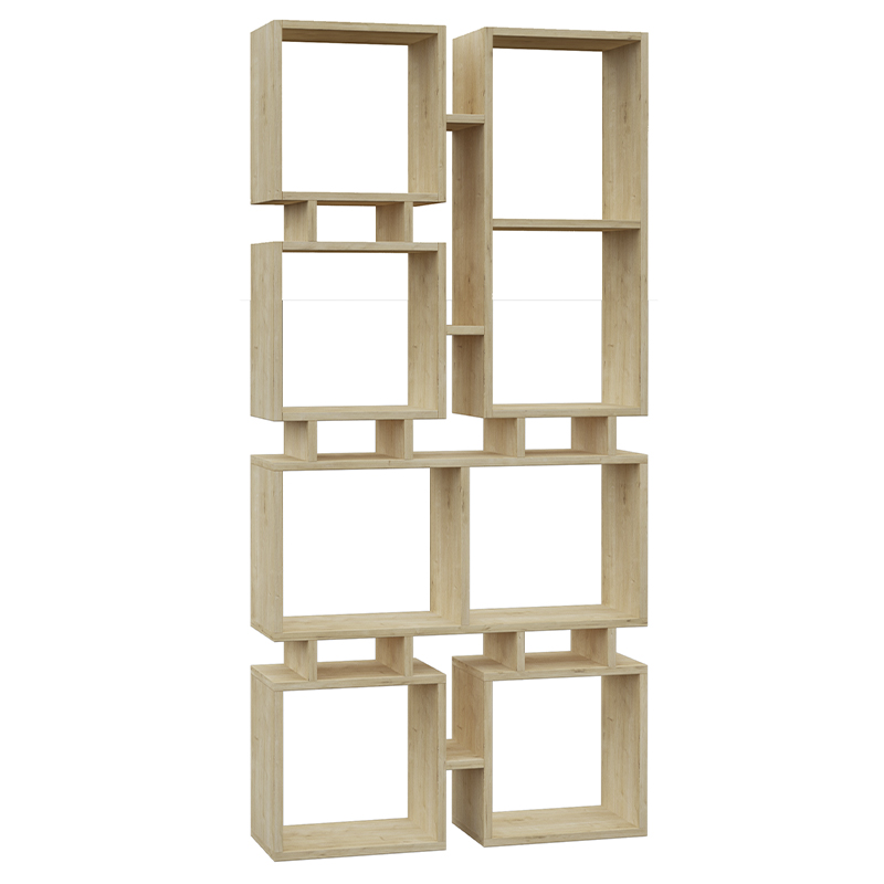 Стеллаж прямой цвета древесины с 8-ю открытыми полками RAIL BOOKCASE NO.1 OAK Древесина Стеллаж прямой цвета древесины с 8-ю открытыми полками RAIL BOOKCASE NO.1 OAK Древесина в Твери | Loft Concept