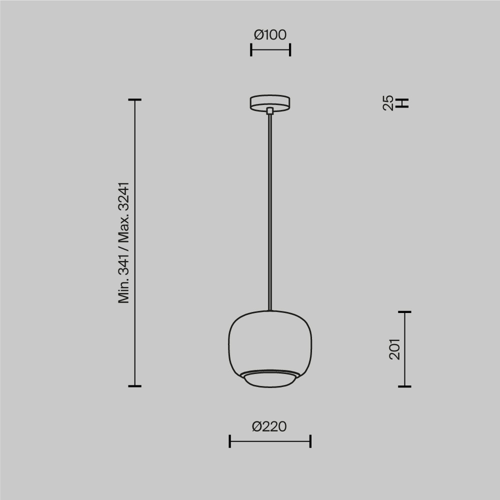 Подвесной светильник Brio Черный 3000К 12Вт в Твери