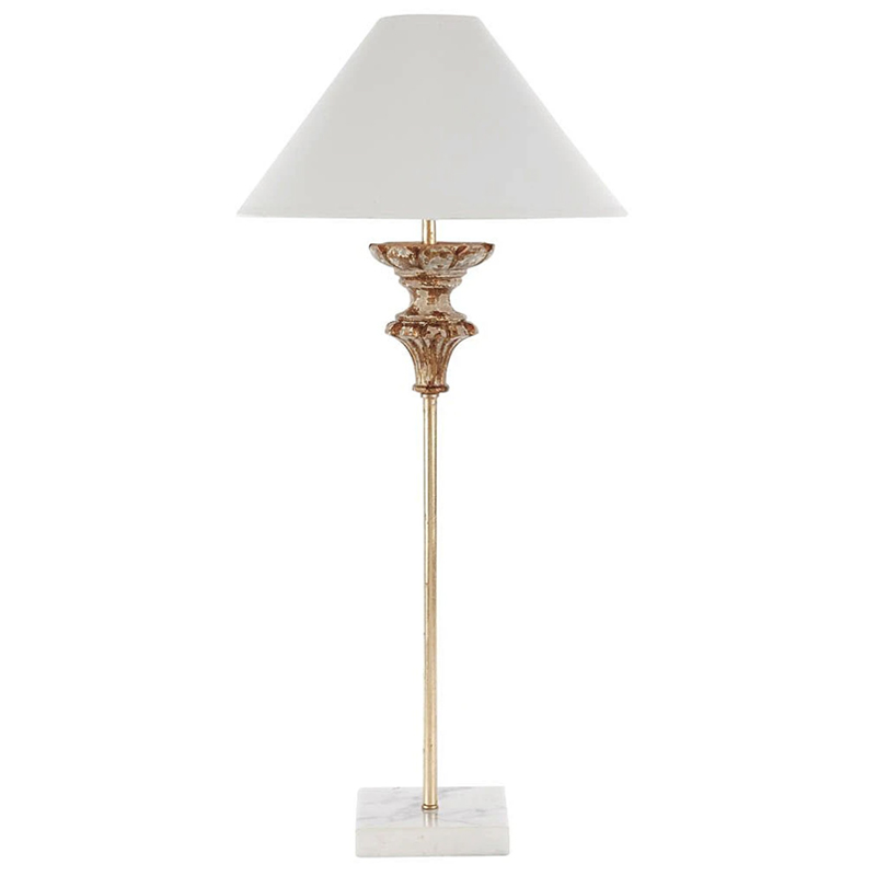 Настольная лампа Gilbert Provence Table lamp Белый Коричневый винтаж Настольная лампа Gilbert Provence Table lamp Белый Коричневый винтаж в Твери | Loft Concept
