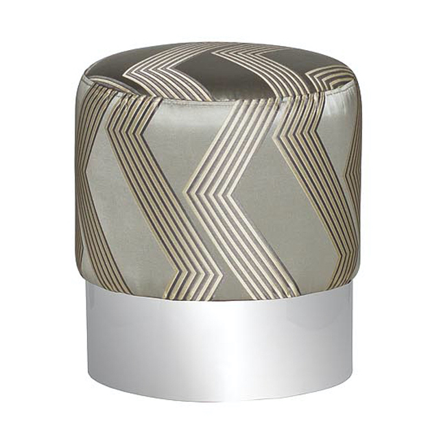 Пуф Silver Chevron Puff Бежево-серый Серебряный Пуф Silver Chevron Puff Бежево-серый Серебряный в Твери | Loft Concept