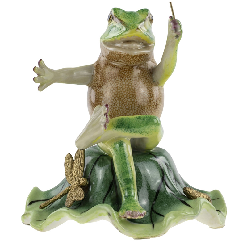 Статуэтка Frog Bandmaster Зеленый Золотой Статуэтка Frog Bandmaster Зеленый Золотой в Твери | Loft Concept