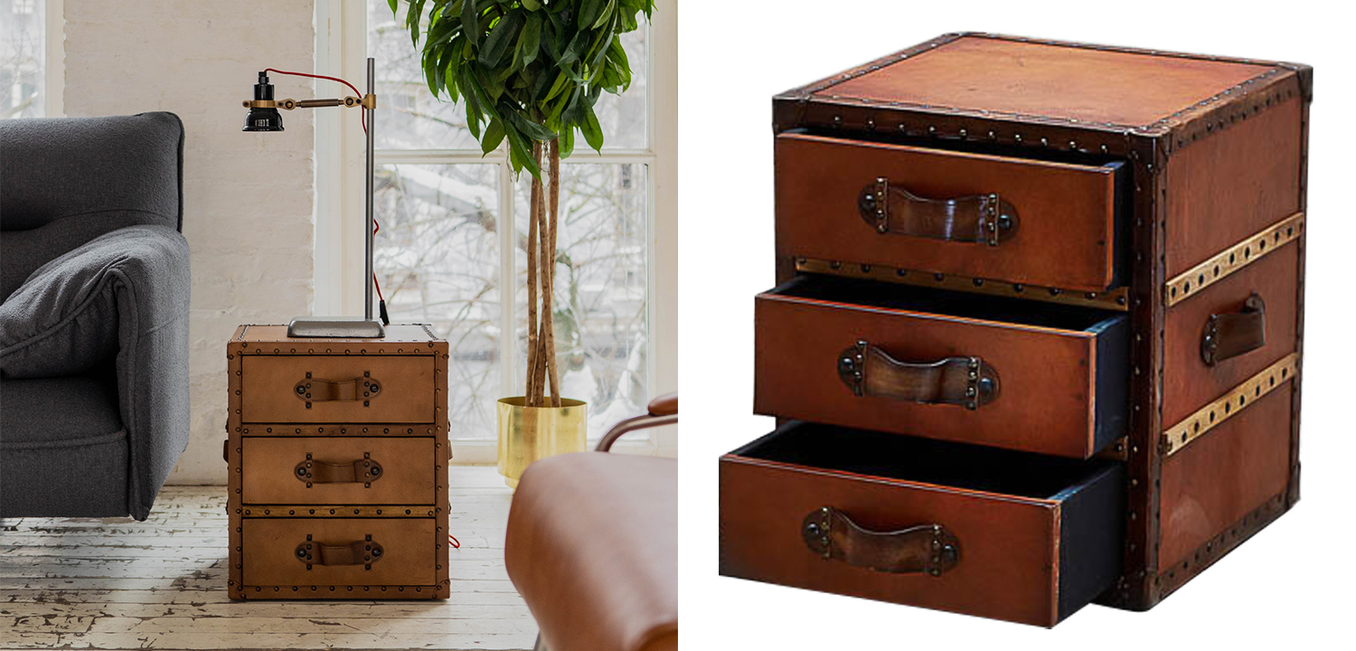 Тумба Vintage Chest Brown Loft Nightstand - фото