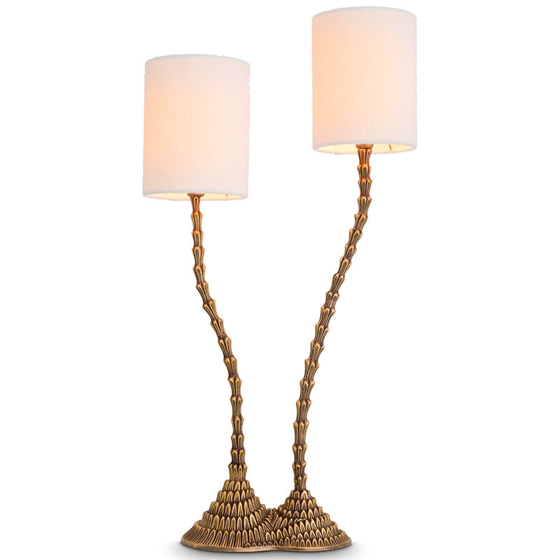Настольная лампа Eichholtz Table Lamp Forenza Латунь Белый Настольная лампа Eichholtz Table Lamp Forenza Латунь Белый в Твери | Loft Concept