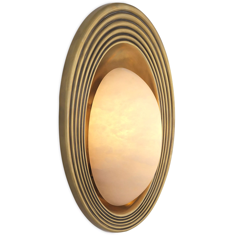 Бра Eichholtz Wall Lamp Savono Латунь Античная полированная Белый Бра Eichholtz Wall Lamp Savono Латунь Античная полированная Белый в Твери | Loft Concept