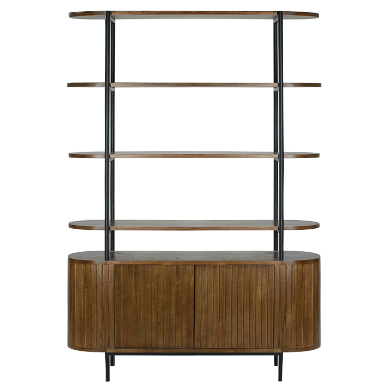 Стеллаж Rockwell Wood Rack Коричневый Черный Стеллаж Rockwell Wood Rack Коричневый Черный в Твери | Loft Concept