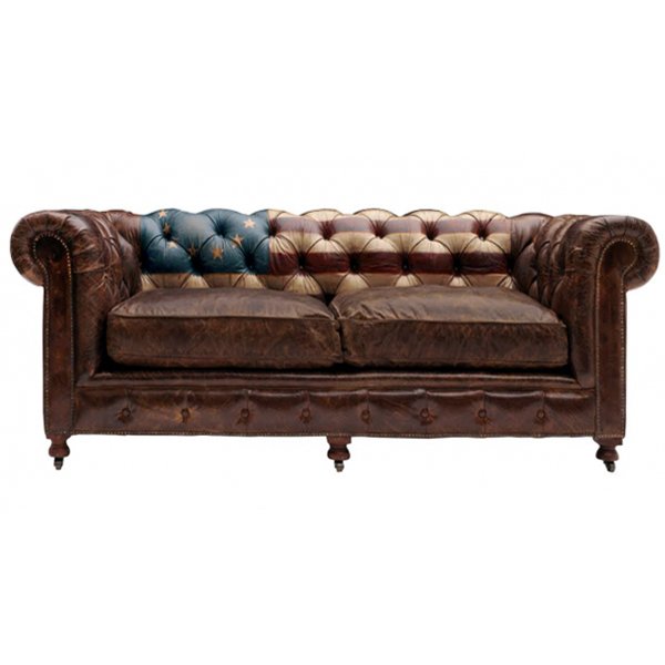 Диван Chesterfield Rebel Sofa Stars & Stripes Andrew Martin Коричневый Диван Chesterfield Rebel Sofa Stars & Stripes Andrew Martin Коричневый в Твери | Loft Concept