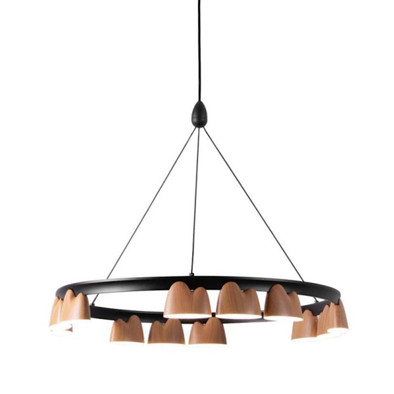 Люстра Collection Wooden Eco Light  Черный матовый Прозрачный в Твери | Loft Concept 