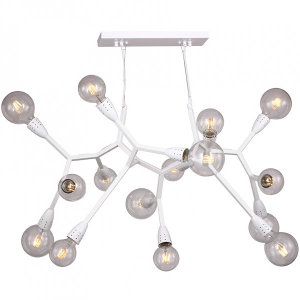Люстра Polygon Chandelier 15 White Белый Люстра Polygon Chandelier 15 White Белый в Твери | Loft Concept