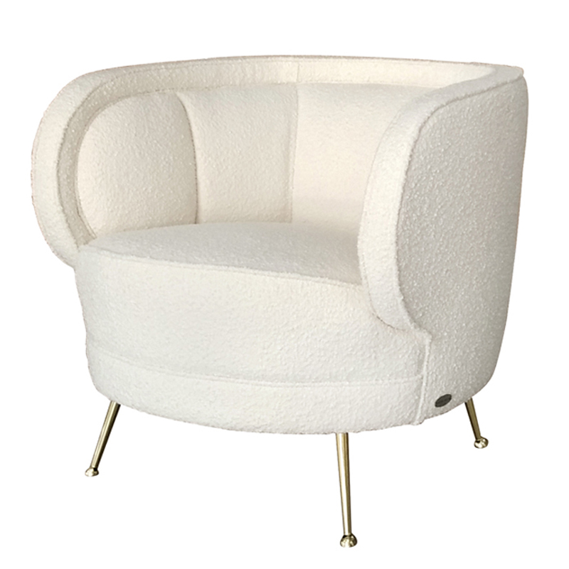 Кресло Boucle Teana Armchair Белый Кресло Boucle Teana Armchair Белый в Твери | Loft Concept