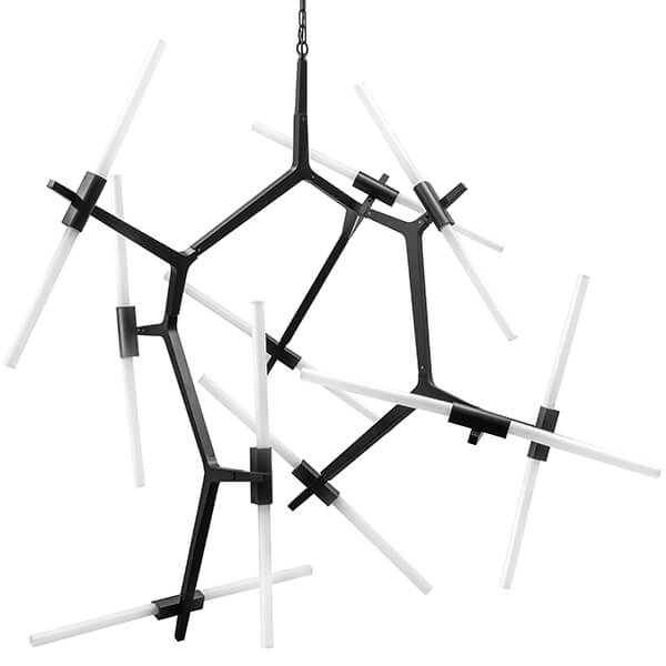 Люстра Агнес Chandelier Black 20 Белый Черный Люстра Агнес Chandelier Black 20 Белый Черный в Твери | Loft Concept