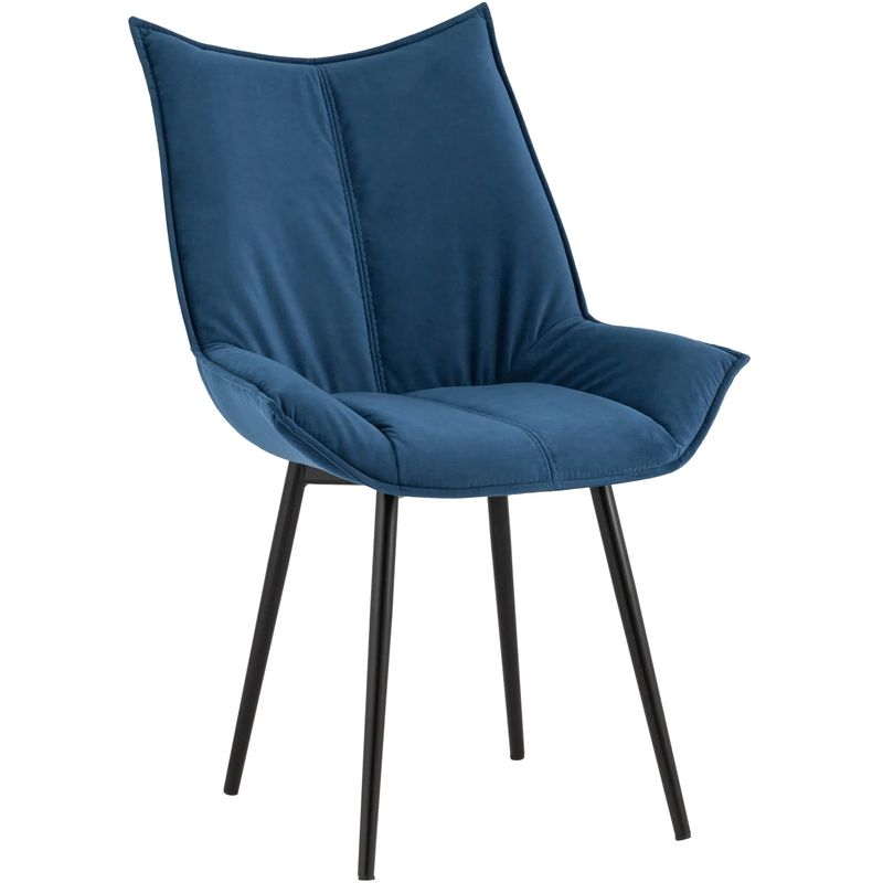 Стул Oslo Chair Синий Велюр Синий Черный Стул Oslo Chair Синий Велюр Синий Черный в Твери | Loft Concept