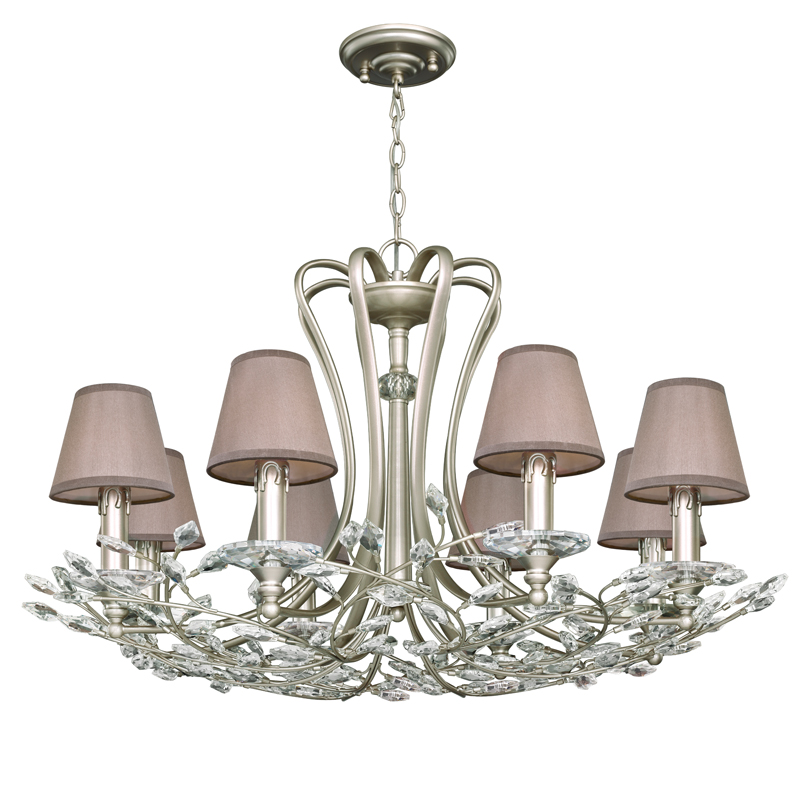 Люстра Loretta Chandelier grey Белое золото винтаж Прозрачный Серый Люстра Loretta Chandelier grey Белое золото винтаж Прозрачный Серый в Твери | Loft Concept
