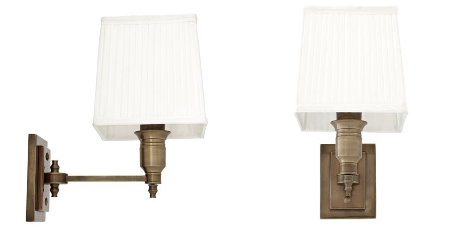 Бра Wall Lamp Lexington Single Brass+White Бра Wall Lamp Lexington Single Brass+White - Loft-Concept в Твери
