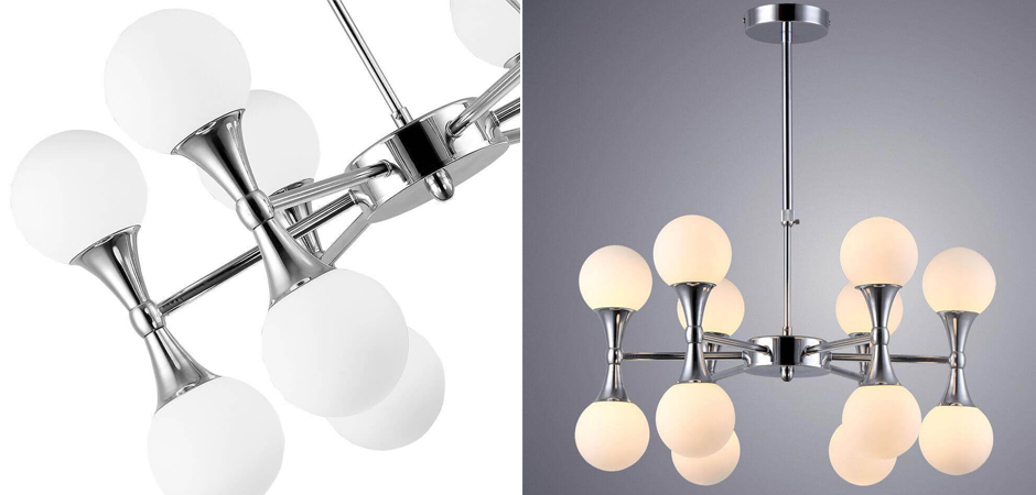 Люстра Ball Valley Chandelier Chromium 12 Люстра Ball Valley Chandelier Chromium 12 - Loft-Concept в Твери