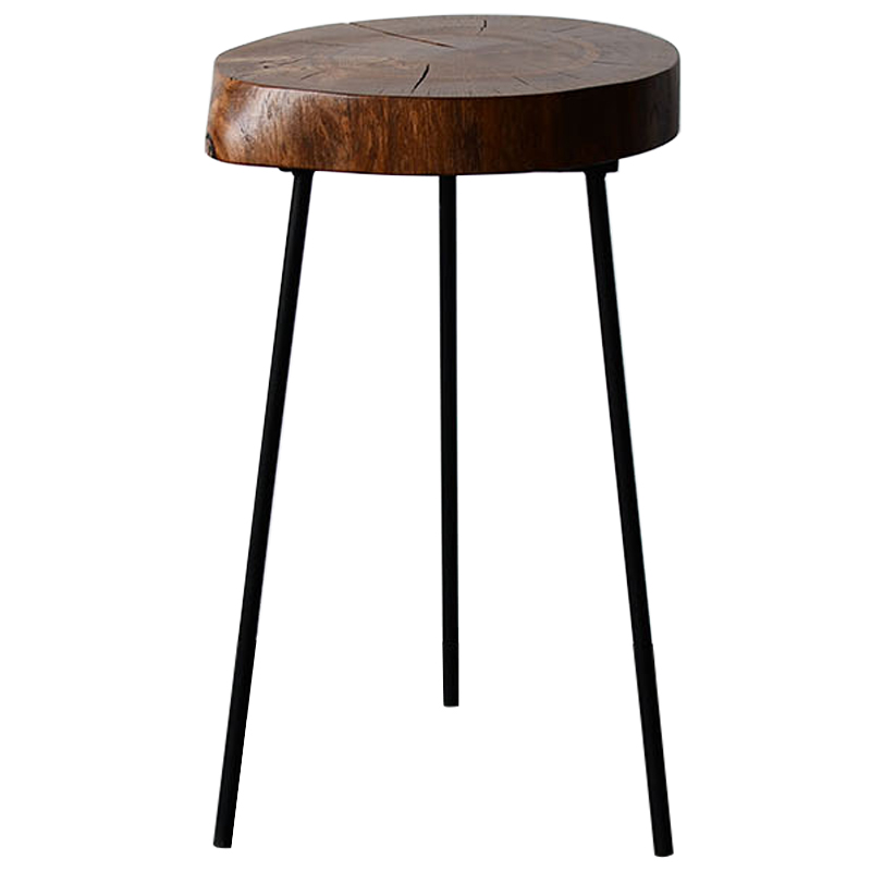Приставной стол Plummer Industrial Metal Rust Side Table Коричневый Черный Приставной стол Plummer Industrial Metal Rust Side Table Коричневый Черный в Твери | Loft Concept
