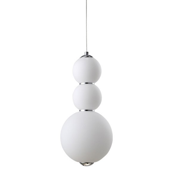 Люстра PEARLS Suspension Pendant Lamp D Белый Хром Люстра PEARLS Suspension Pendant Lamp D Белый Хром в Твери | Loft Concept