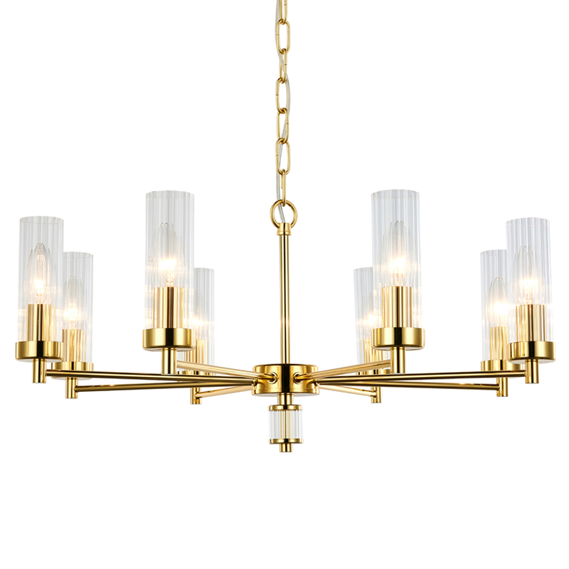Люстра Jeanette Chandelier Gold 66 Глянцевое золото Прозрачный Люстра Jeanette Chandelier Gold 66 Глянцевое золото Прозрачный в Твери | Loft Concept