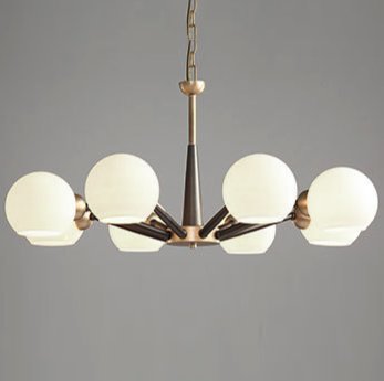 Люстра Thalia chandelier White glass Золотой Белый Черный Люстра Thalia chandelier White glass Золотой Белый Черный в Твери | Loft Concept