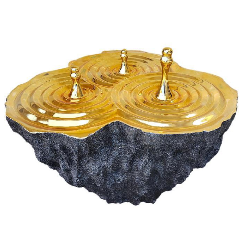 Дизайнерский Кофейный стол Golden Drops Coffee Table Глянцевое золото Черный Дизайнерский Кофейный стол Golden Drops Coffee Table Глянцевое золото Черный в Твери | Loft Concept