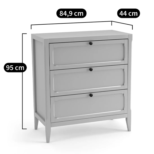 Комод с 3-мя ящиками черный Silva Black Chest of Drawers Комод с 3-мя ящиками черный Silva Black Chest of Drawers в Твери