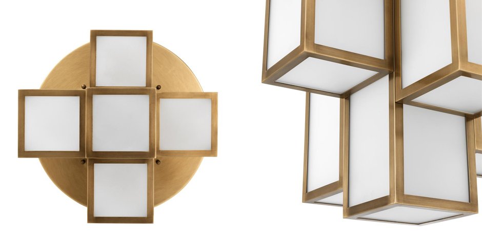 Потолочный светильник Eichholtz Ceiling Lamp Axel Antique brass Потолочный светильник Eichholtz Ceiling Lamp Axel Antique brass - Loft-Concept в Твери
