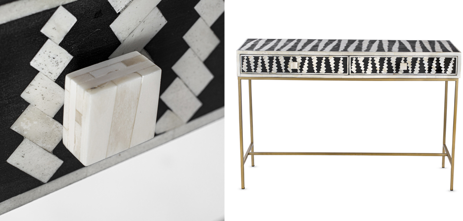 Консоль Mandika Bone Inlay Console Консоль Mandika Bone Inlay Console - Loft-Concept в Твери