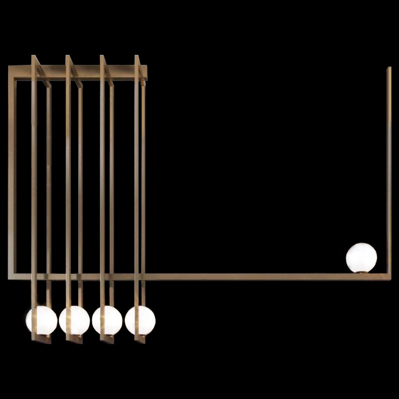 Потолочный светильник VeniceM ceiling lamp Белый Латунь в Твери | Loft Concept 