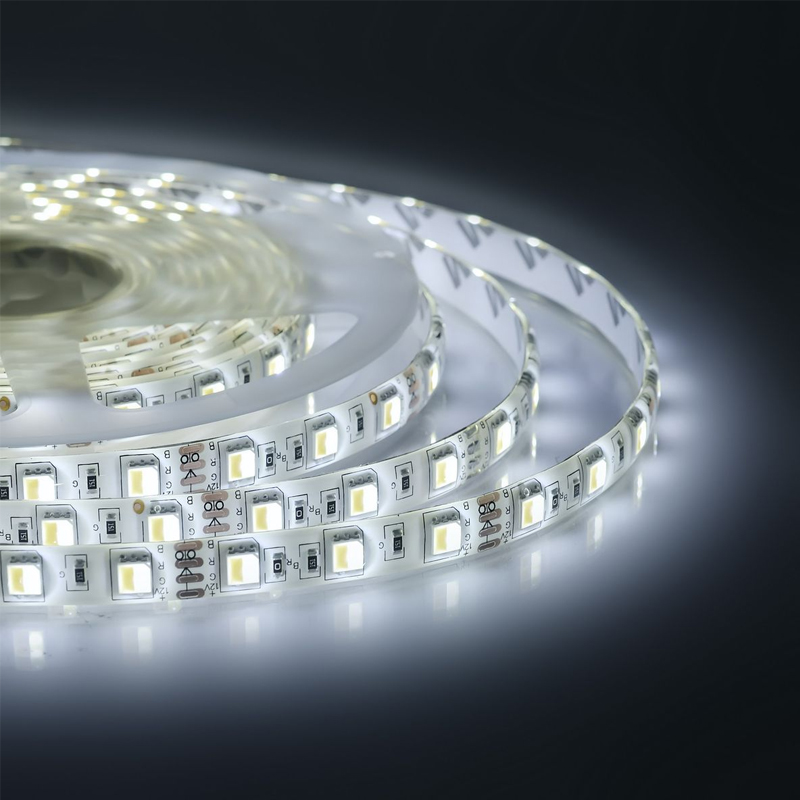 Светодиодная влагозащищенная лента 14,4W/m 60LED/m 5050SMD холодный белый/теплый белый 5M Белый в Твери | Loft Concept 