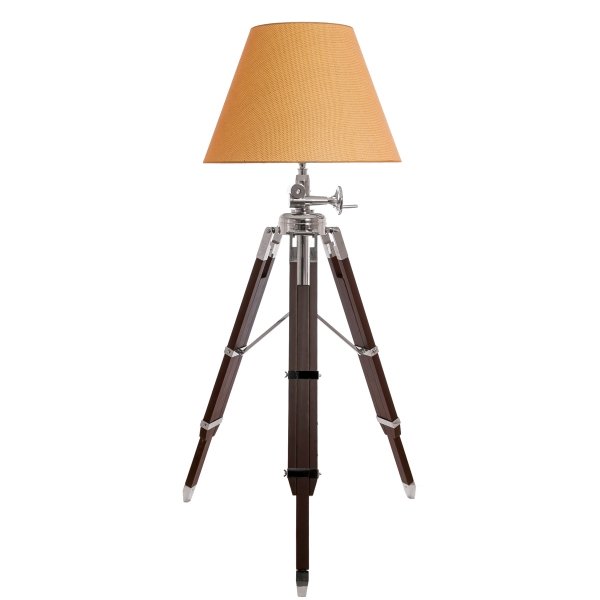 Напольная лампа Tripod Floor Lamp Бежево-серый Коричневый Напольная лампа Tripod Floor Lamp Бежево-серый Коричневый в Твери | Loft Concept