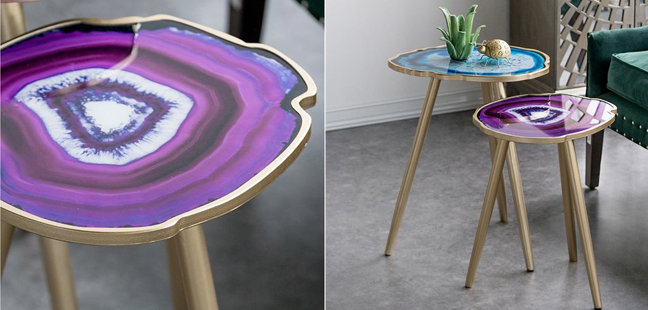 Кофейный стол Imitation Agate Fuchsia Кофейный стол Imitation Agate Fuchsia - Loft-Concept в Твери