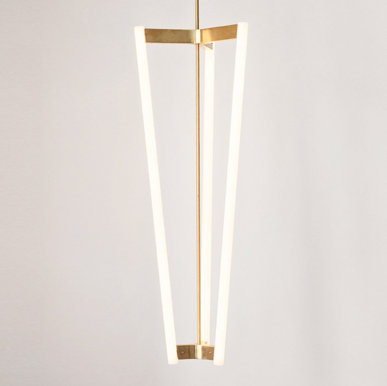 Люстра Michael Anastassiades TUBE CHANDELIER Латунь Белый Люстра Michael Anastassiades TUBE CHANDELIER Латунь Белый в Твери | Loft Concept