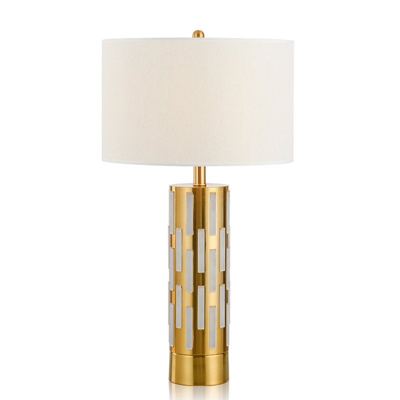 Настольная лампа Art Deco Brass Reading Table Lamp Золотой Белый Настольная лампа Art Deco Brass Reading Table Lamp Золотой Белый в Твери | Loft Concept