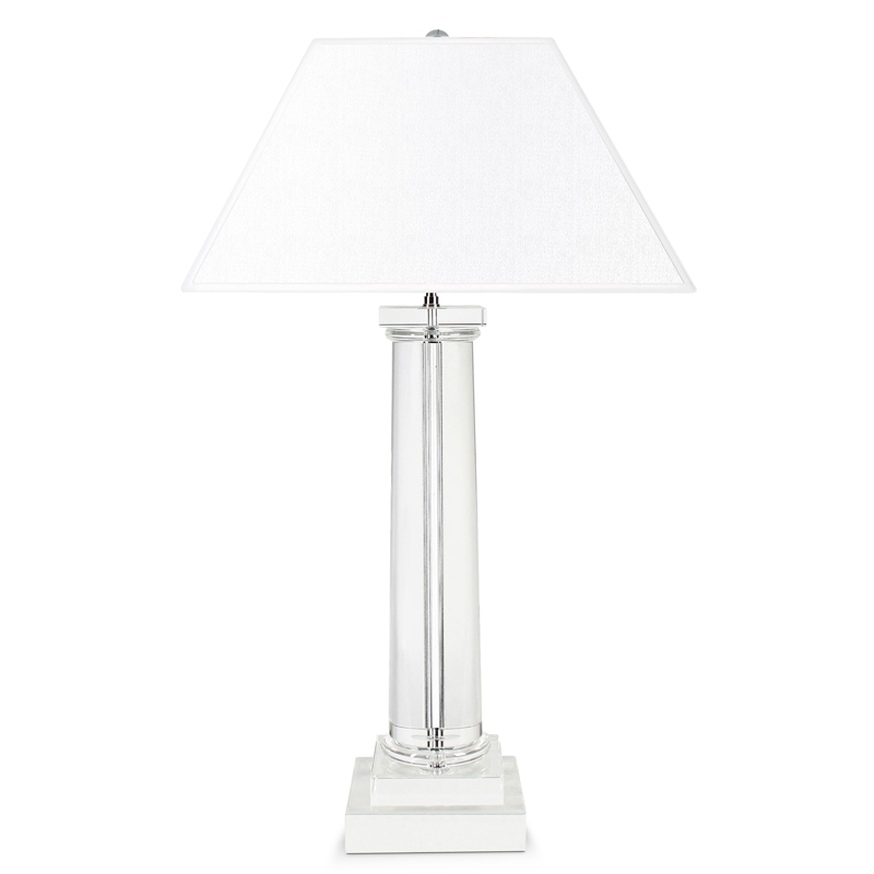 Настольная лампа Eichholtz Table Lamp Kensington Прозрачный Белый Никель Настольная лампа Eichholtz Table Lamp Kensington Прозрачный Белый Никель в Твери | Loft Concept
