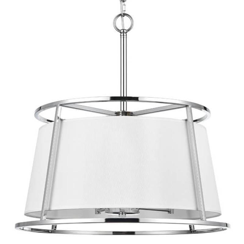 Люстра Alexis Chandelier 50 Хром Белый Люстра Alexis Chandelier 50 Хром Белый в Твери | Loft Concept