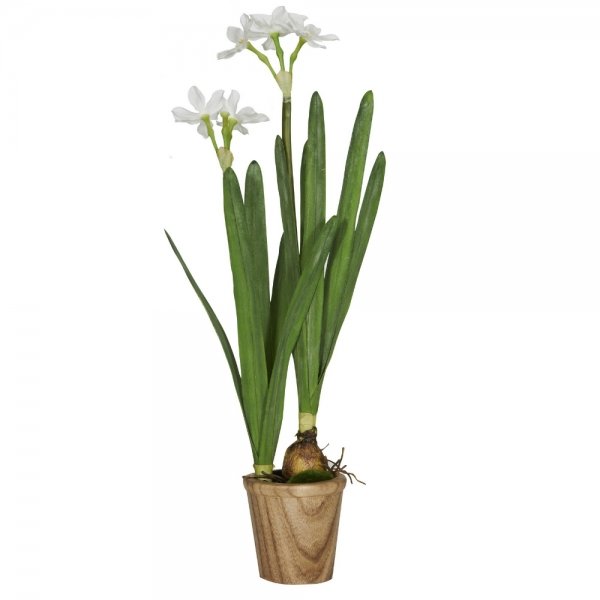Декоративный искусственный цветок Daffodil Bulbs Белый Зеленый Декоративный искусственный цветок Daffodil Bulbs Белый Зеленый в Твери | Loft Concept