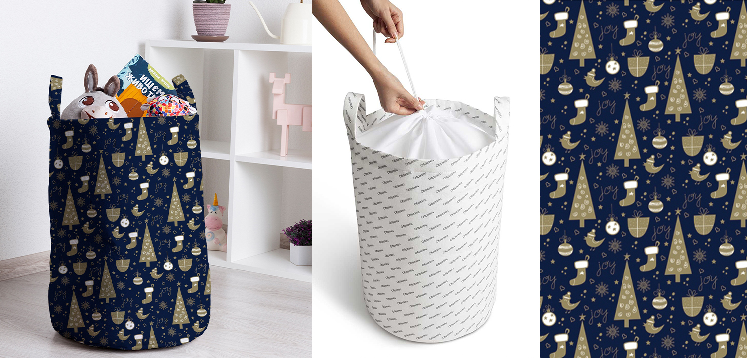 Корзина New Year Pattern Basket - фото