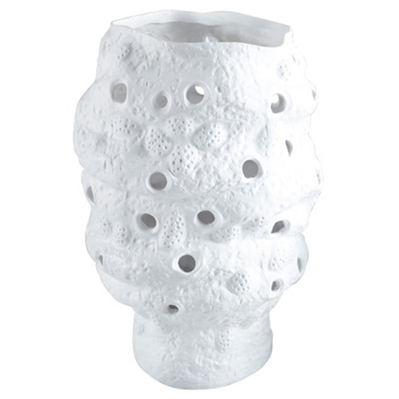 Ваза белая Rie White Vase M Белый Ваза белая Rie White Vase M Белый в Твери | Loft Concept