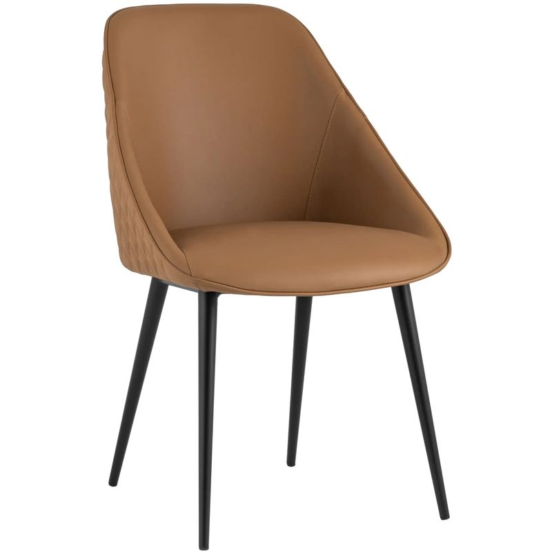 Стул Miruna Chair Коричневая Экокожа Коричневый Черный Стул Miruna Chair Коричневая Экокожа Коричневый Черный в Твери | Loft Concept