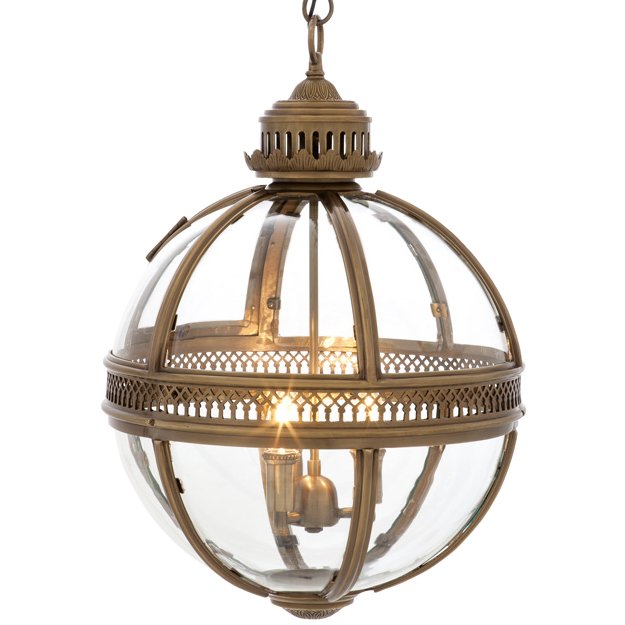 Люстра Lantern Residential Brass M Латунь Прозрачное Стекло Люстра Lantern Residential Brass M Латунь Прозрачное Стекло в Твери | Loft Concept